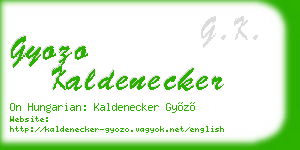 gyozo kaldenecker business card